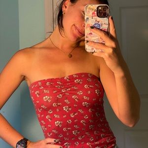 Forever 21 floral tube top, bodysuit.